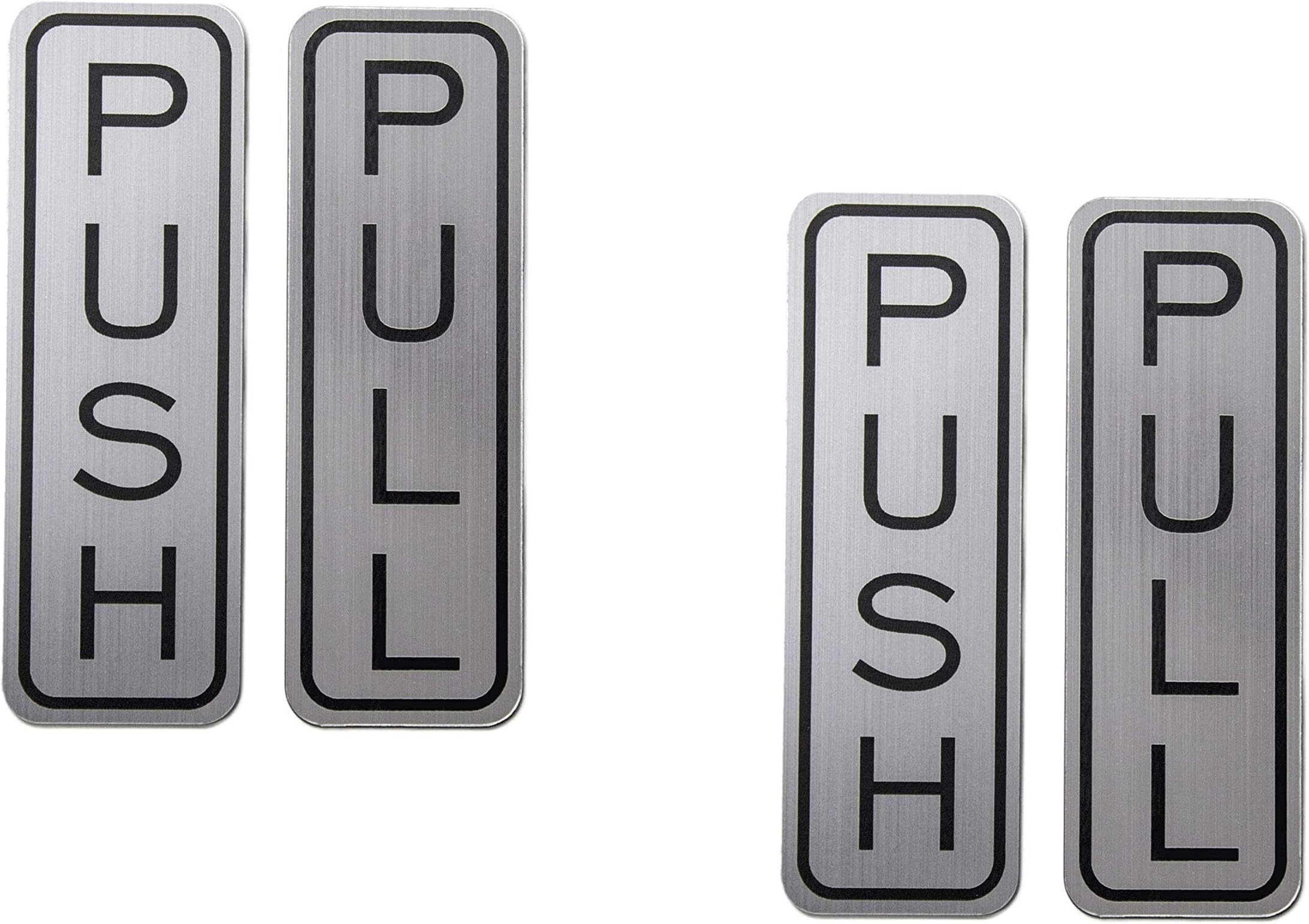 Be The Bestest Brushed 304 Grade Stainless Steel Premium Push/Pull Set Door Vertical Sign 5 x 1.5 inch Stylish (Pack of 2)