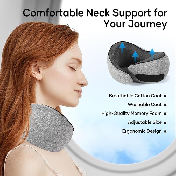 Almohada de Viaje Memory Foam con Soporte 360° miniatura 6