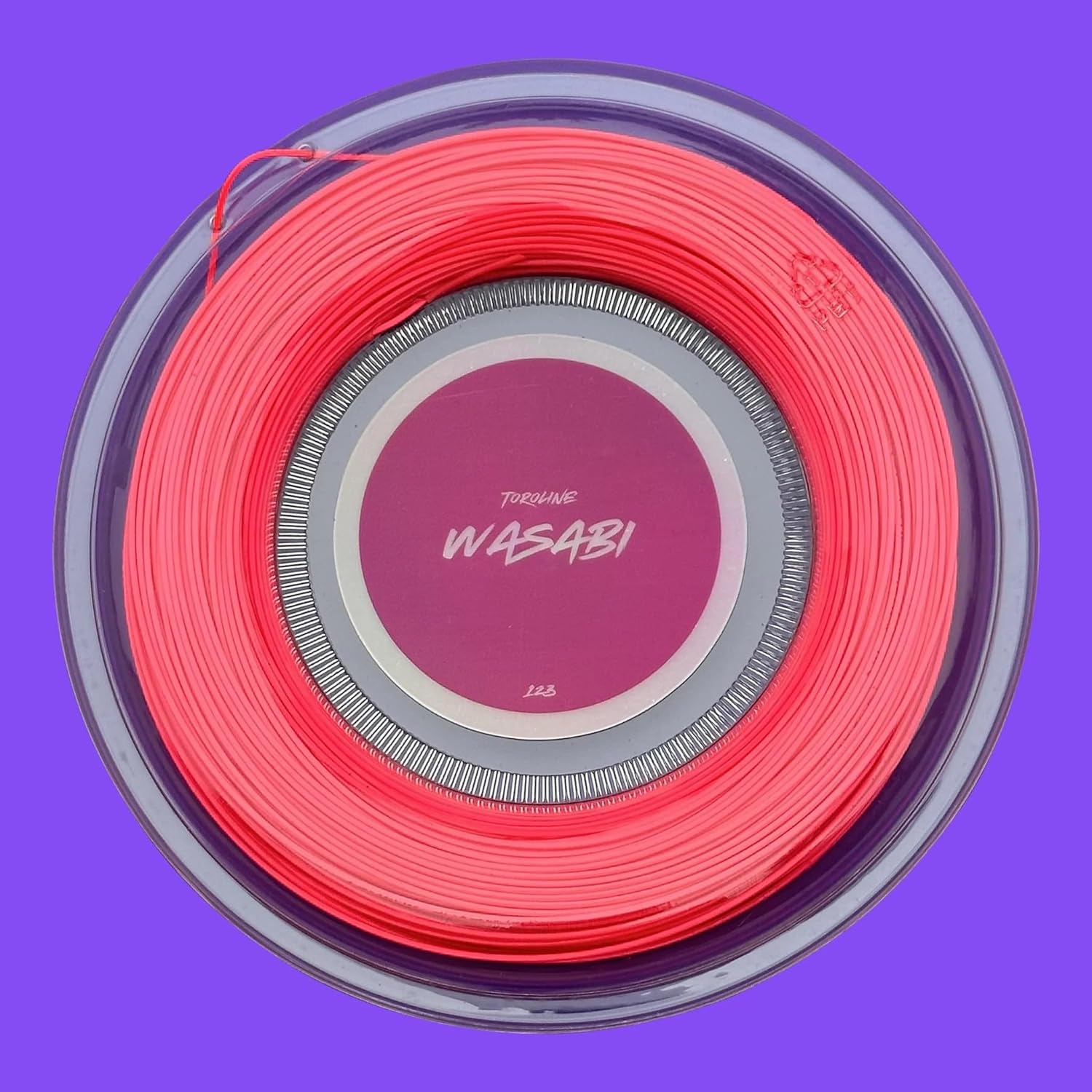 Toroline Wasabi 17 Gauge 1.23mm Tennis String Mini Reel Neon Pink