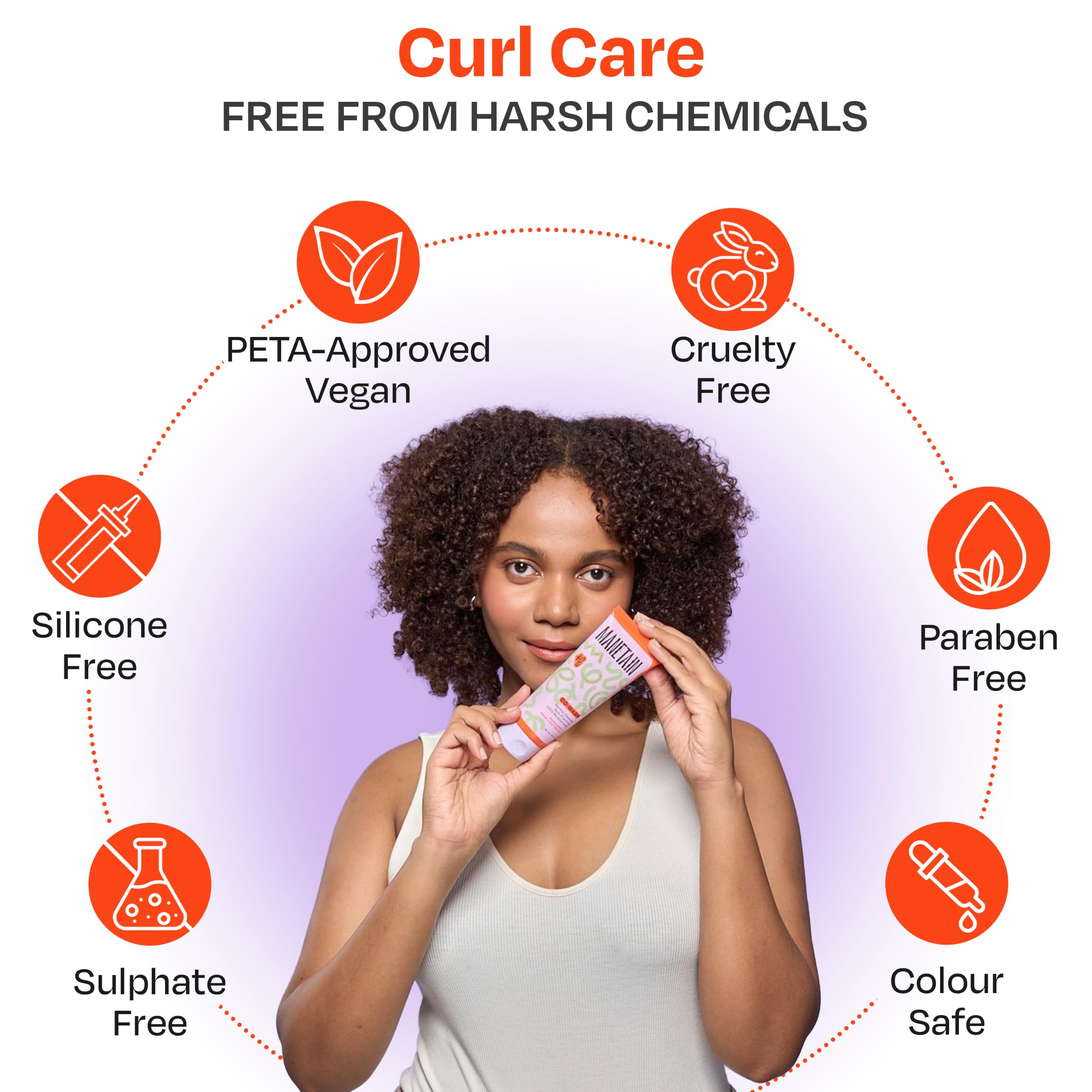 Manetain Co-Wash for Curly Hair - 100ml | 2 in 1 Shampoo & Conditioner | Non-foaming | Sulphate and Paraben Free | CG Friendly | Suitable for Dry and Frizzy Hair 4
