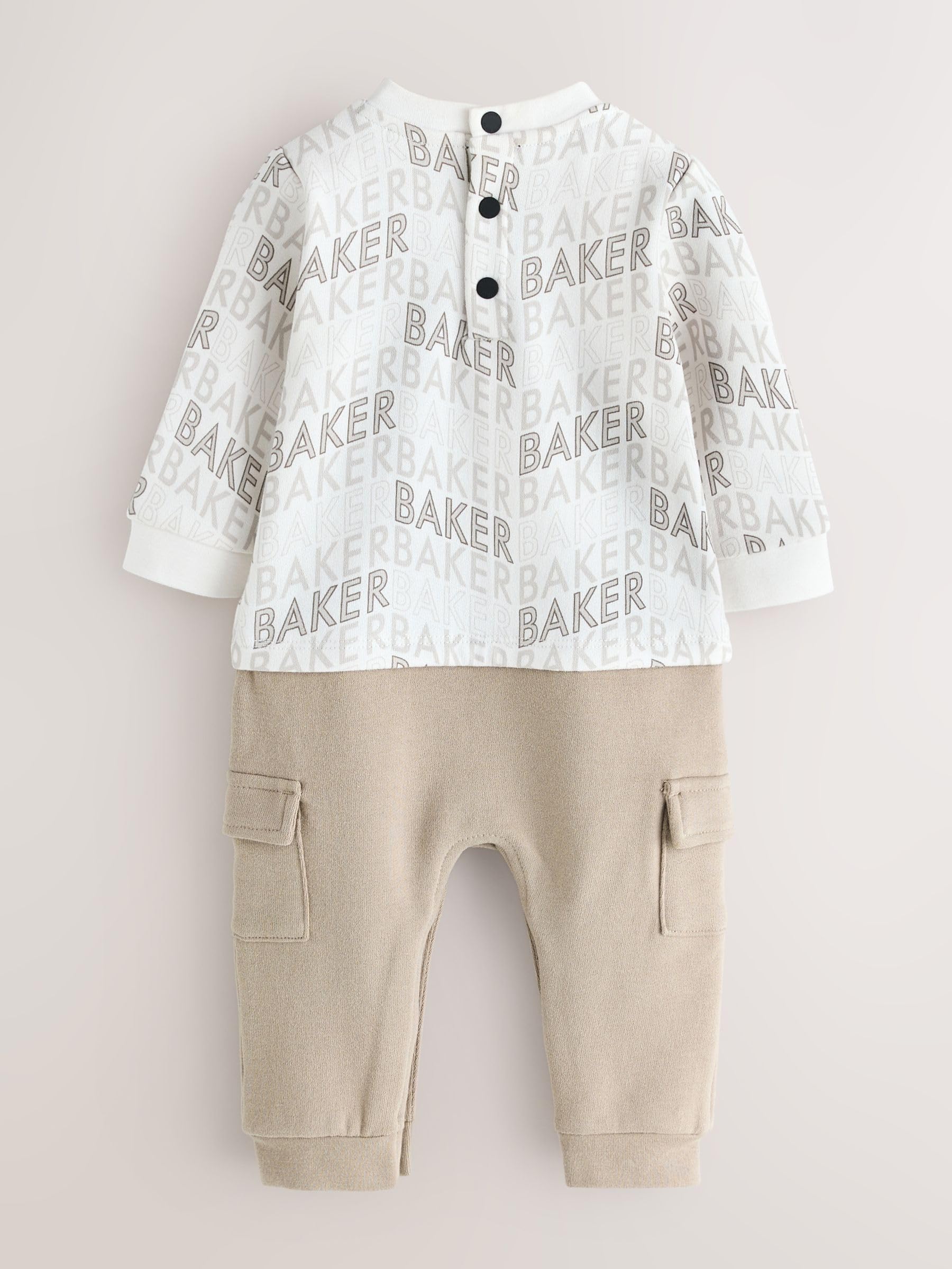 Baby Jungen Langärmeliger Strampler mit Allover-Print