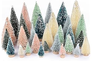 DearHouse 30PCS Colorful Bottle Brush Christmas Trees