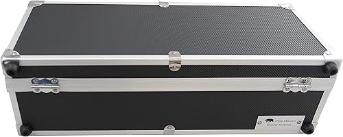 Vista 19 de Ursae Minoris Elite - Caja de aluminio burdeos/rojo con 2 compartimentos para juegos a prueba de EE. UU., juegos de menta, sellos postales