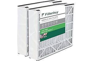 Filterbuy MERV 8 Dust Defense 20x25x5 Air Bear (2-Pack)