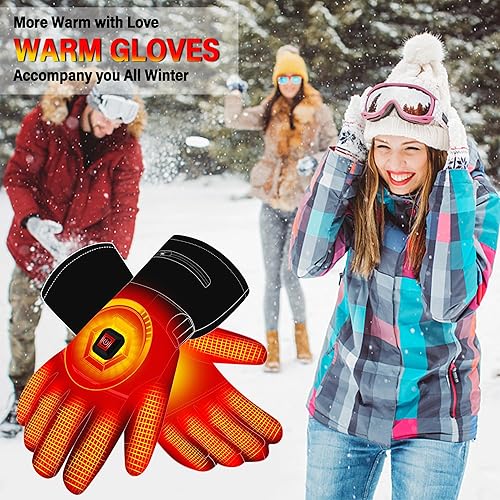 Miniatura 8 de Autocastle - Guantes calefactables para hombre y mujer, eléctricos, recargables, eléctricos, funcionan con batería, ideales para deportes de