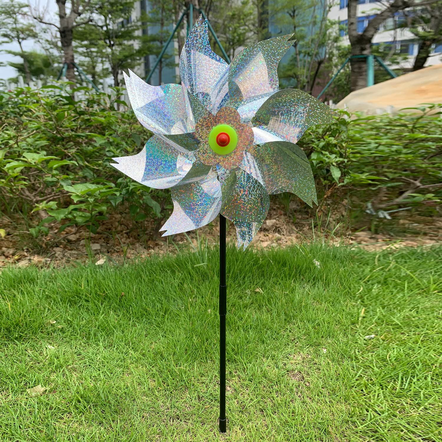 Windräder Vogelabwehr 5 Stück - Reflektierende Windmühlen Für Garten