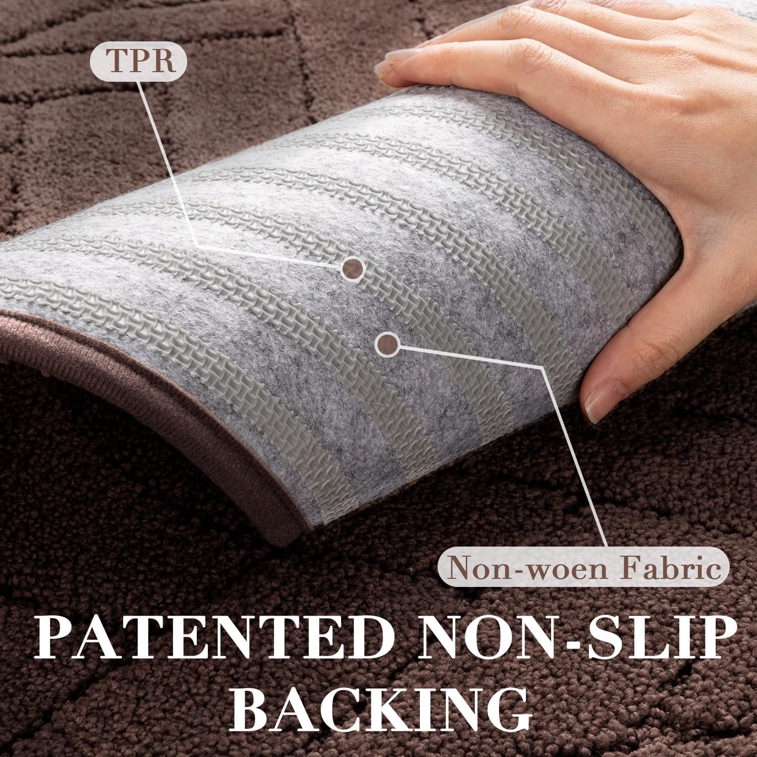 Tindbea Large Dog Door Mat, Dirt Trapper Mud Mat, 32"x47" Coffee image 3