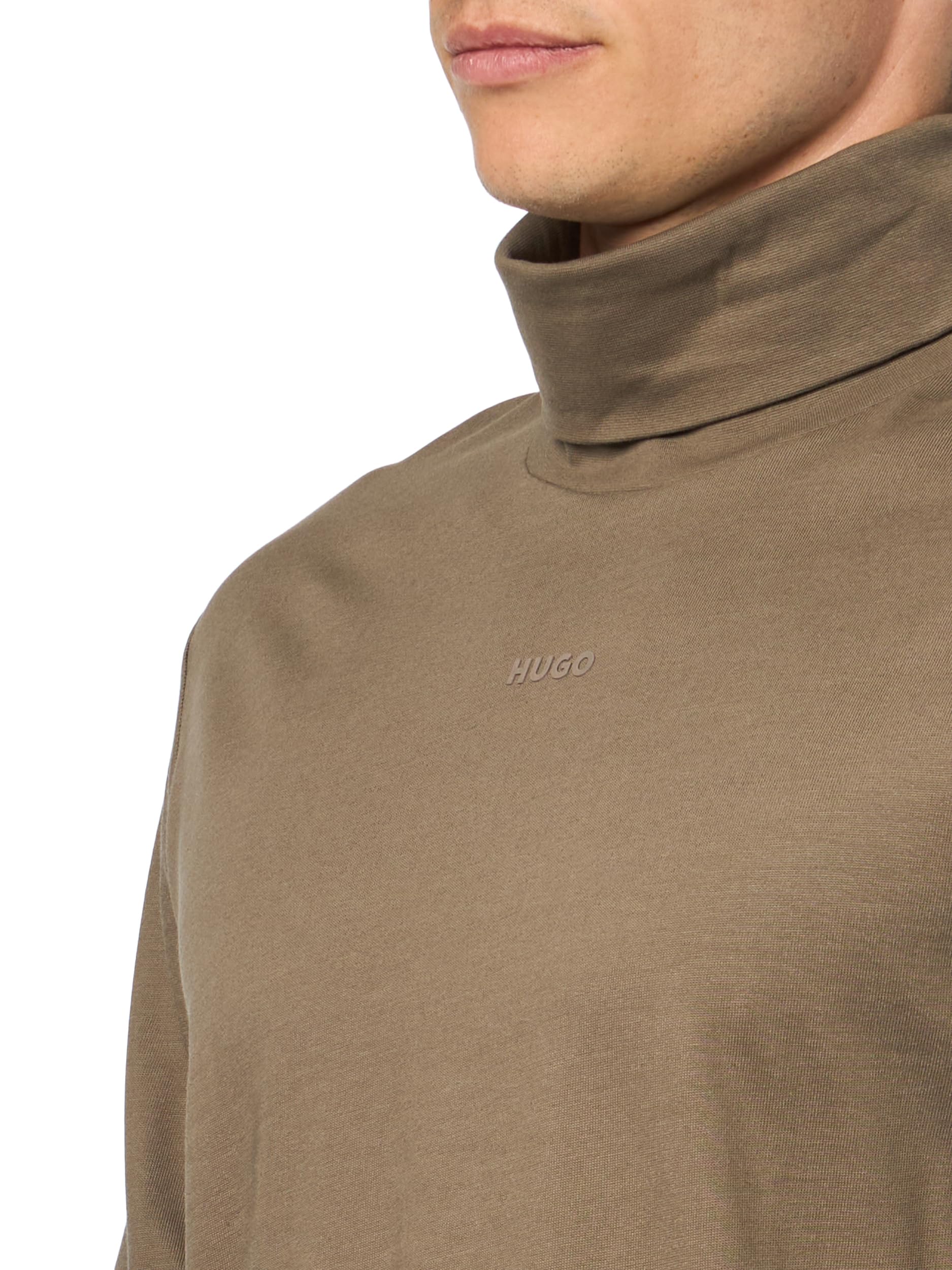Hugo Herren Contrast Logo Cotton Turtleneck Rollkragen aus Baumwolle mit kontrastierendem Logo (1er Pack)