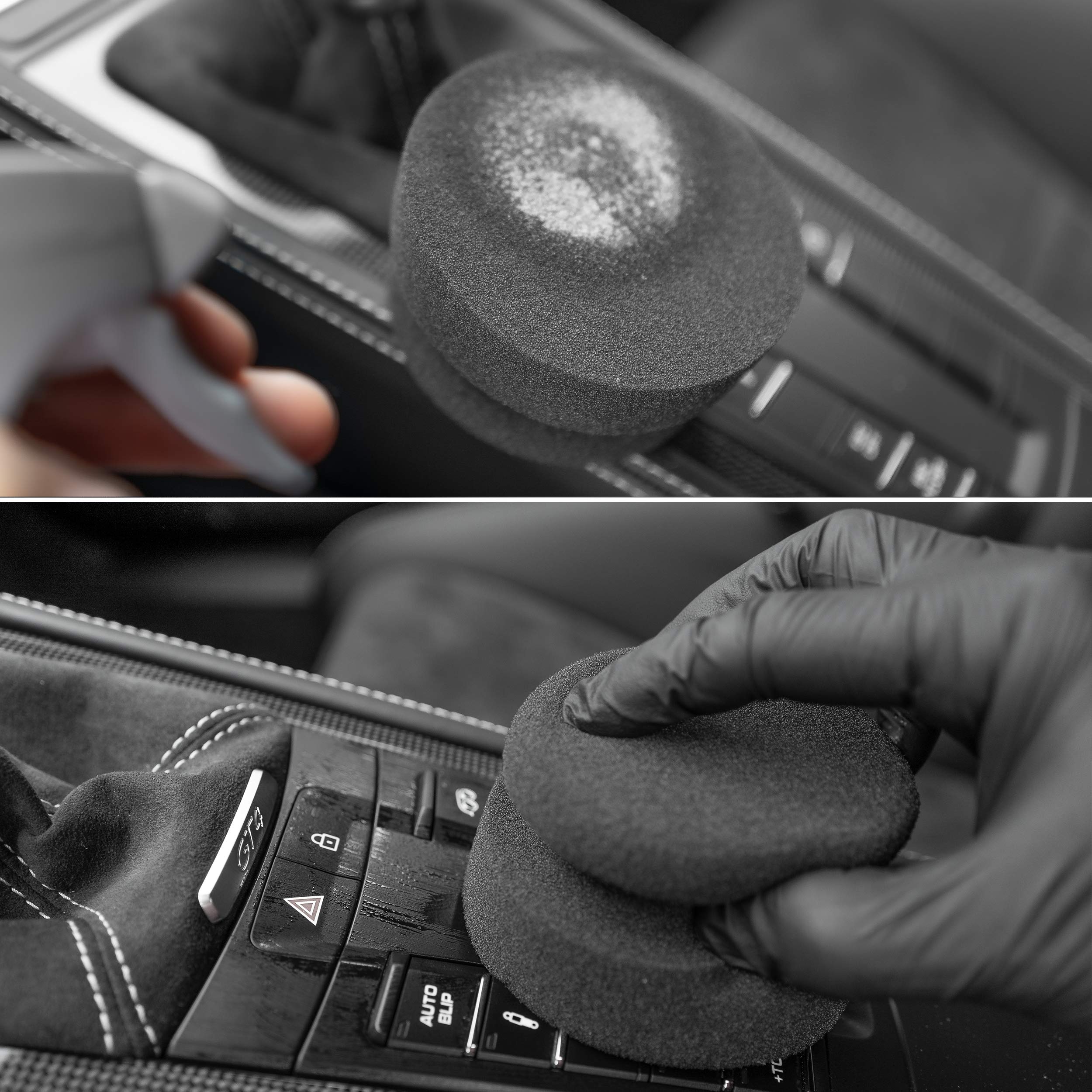 detailmate Set d'entretien pour voiture : SONAX Xtreme nettoyant intérieur 500ml + detailer plastique intérieur + extérieur 500ml + 2X chiffon microfibre + brosse cuir + gant d'entretien + applicateur