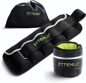 Adjustable Ankle Weights 1-5/10/15/20LBS Pair with Carry Bag - Breathable Fabrics, Reflective Trim - Strength Training Leg Wrist Arm Ankle Walking Weights Sets for Women Men Kids