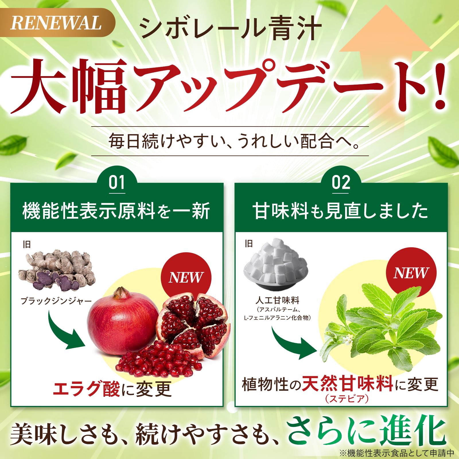 青汁＊2ヶ月分＊ Amazon.co.jp: 【クリニック共同開発】シボレール青汁 機能性申請成分