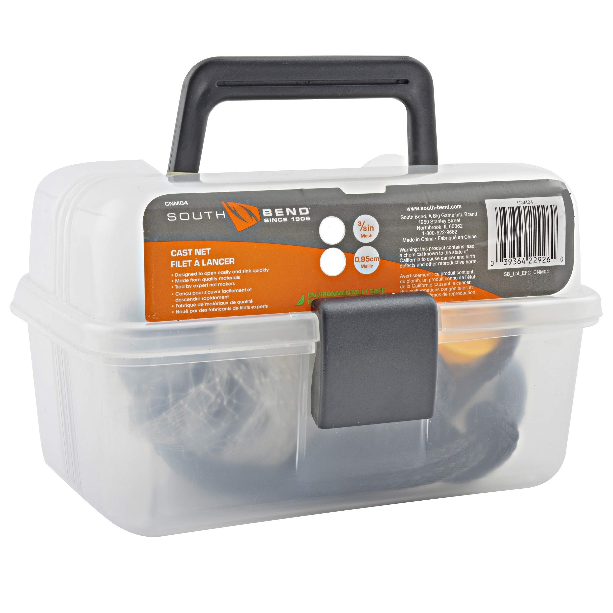 SOUTH BENDMonofilament Cast Net with Storage Box