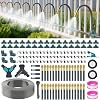 360° Adjustable Automatic Drip Irrigation Kit, 200FT Quick-Connect Garden Watering System with 32 Bendable Nozzles & 1/4