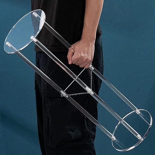 Miniatura 2 de Side Table, Modern Stable 3 Tier Round Acrylic Drink Table with Sturdy Stainless Steel Connectors for Living Room Bedroom Bedside