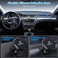 Vista 3 de WixGear Magnetic Car Mount [2-Pack] - Universal Stick-On Dashboard Magnetic Phone Holder for Car, Strong Magnet Mount for Cell Phones & Mini Tablets