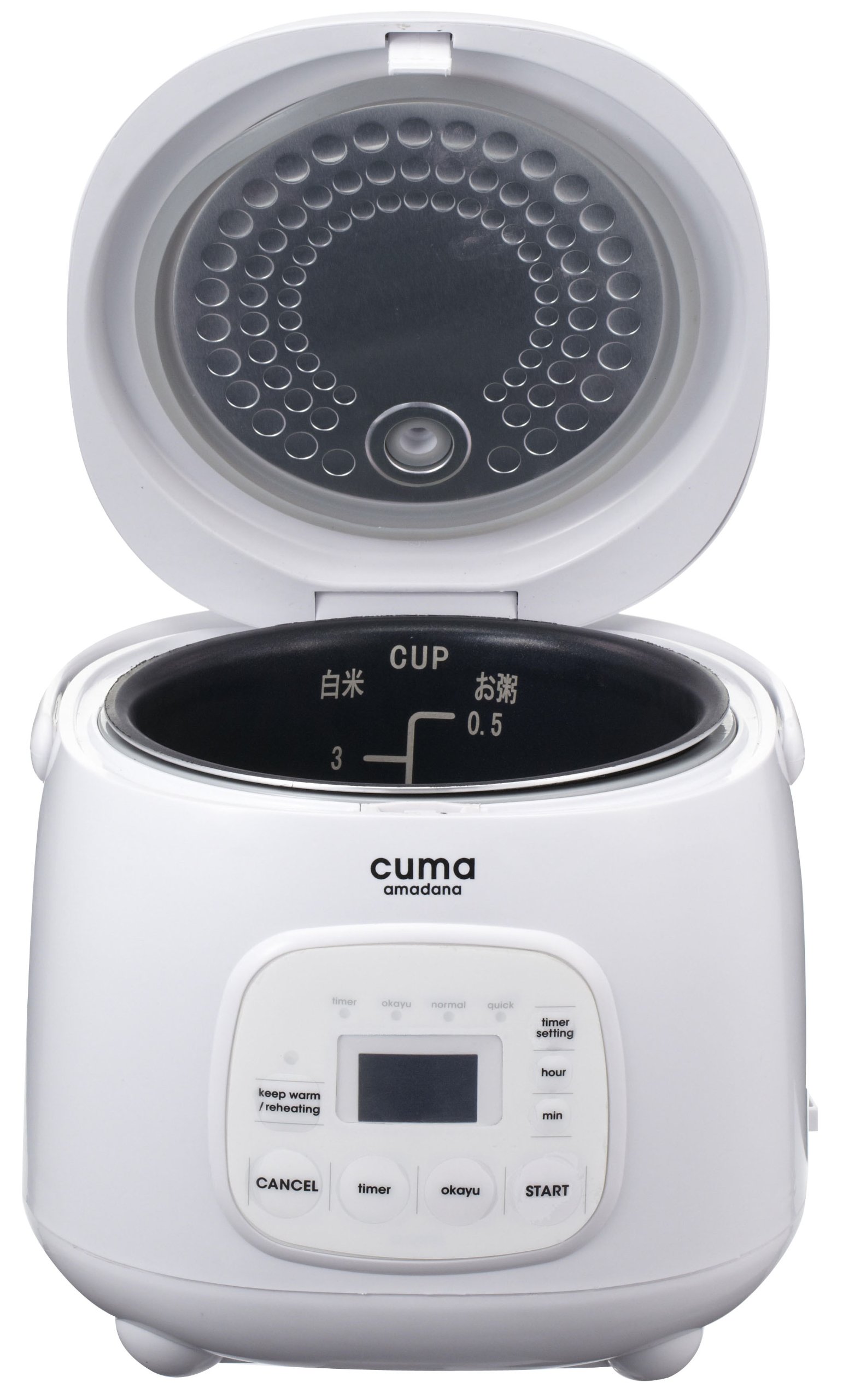 Amazon | cuma amadana(キューマアマダナ)炊飯器 CM-RC03-WH | cuma