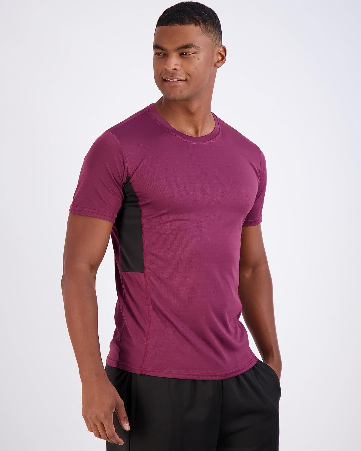 Real Essentials 5 Pack Men’s Active Quick Dry Mesh Crew Neck T Shirts | Athletic Short Sleeve Tee (Available in Big & Tall)