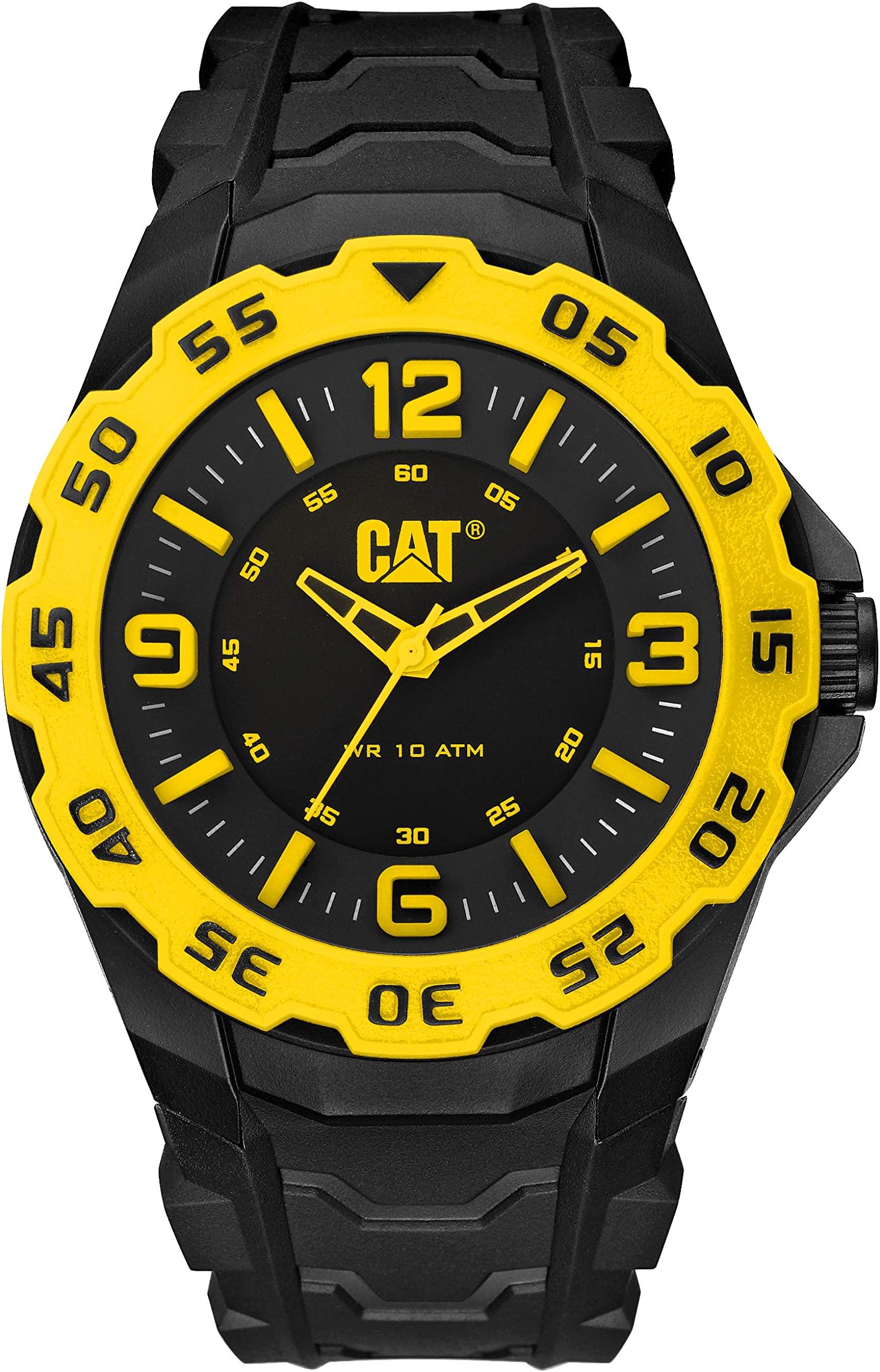 WATCHES Men's 'Motion' Quartz Plastic and Rubber Automatic, Color:Black
