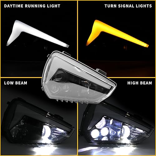 Miniatura 2 de Conjunto de faros delanteros LED para Ryker, luces LED delanteras con luz de señal de giro DRL de haz alto y bajo para Can-Am Ryker 600 900 Sport y