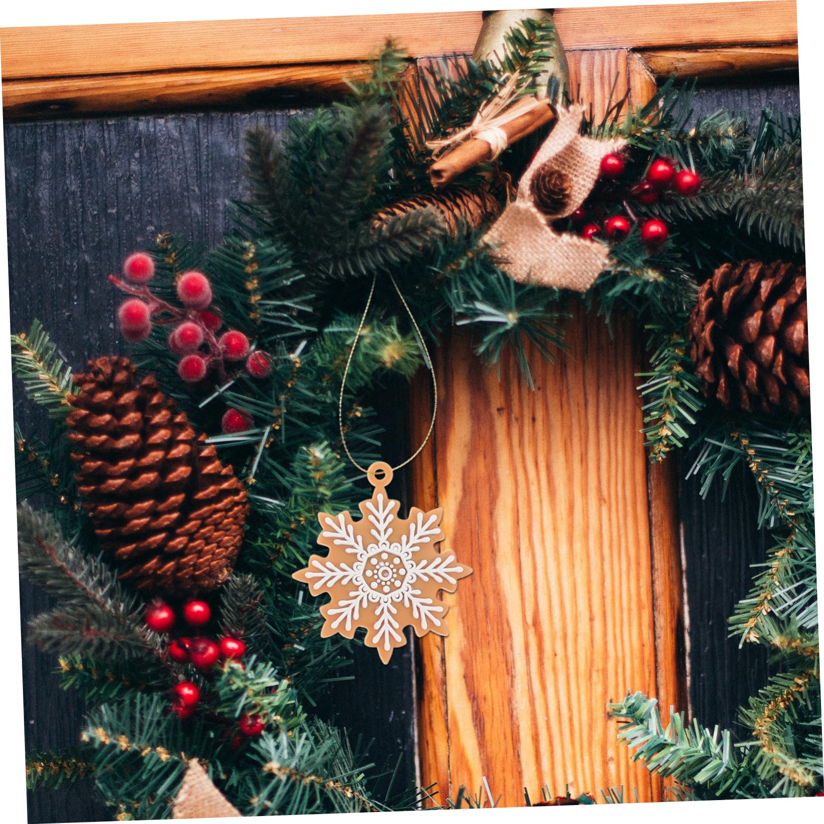 PRETYZOOM 40 Piezas Colgante de de Nieve Mini de Navidad Colgantes navideños Christmas Tree Decoraciones navideñas Dulces decoración del hogar de Navidad