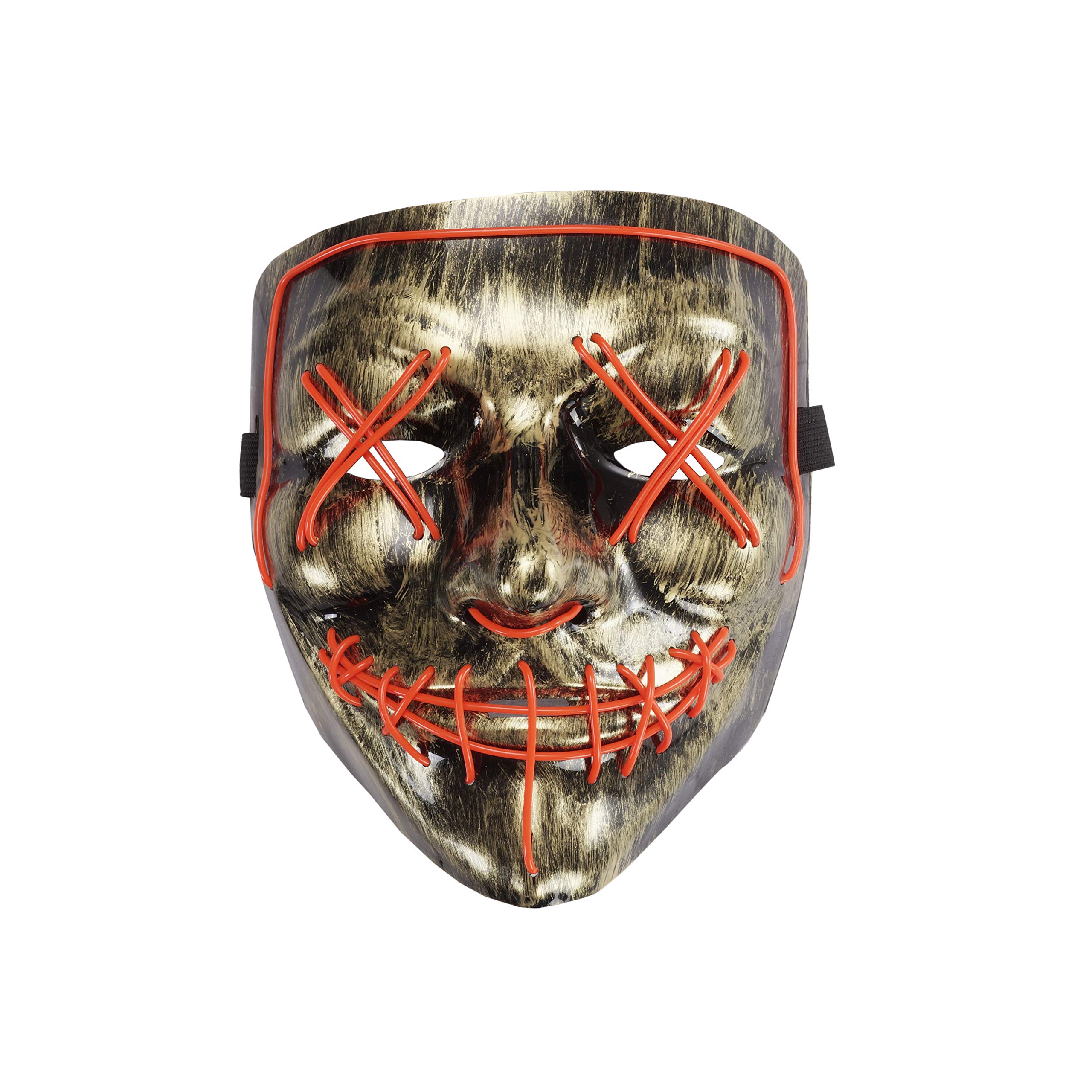 Frightening Wire Halloween LED Light up Mask for Festival Parties Cosplay Costume