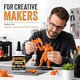 3D printing super glue – KRAFTPROTZ Liquid 50 g – thin adhesive for fine cracks in PLA, ABS, PETG, TPU – waterproof, heatproof & transparent – capillary action – anti-dry tip – model repair & hobby - 5