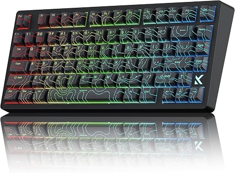 x MCHOSE Jet75 Magnetic Keyboard,75% Wired Gaming Keyboard Hall Effect Switch,Rapid Trigger Mode,8K Hz Polling Rate,0.1ms Lantency,Rhythmic RGB Backlight Topograhic Black, God Switch