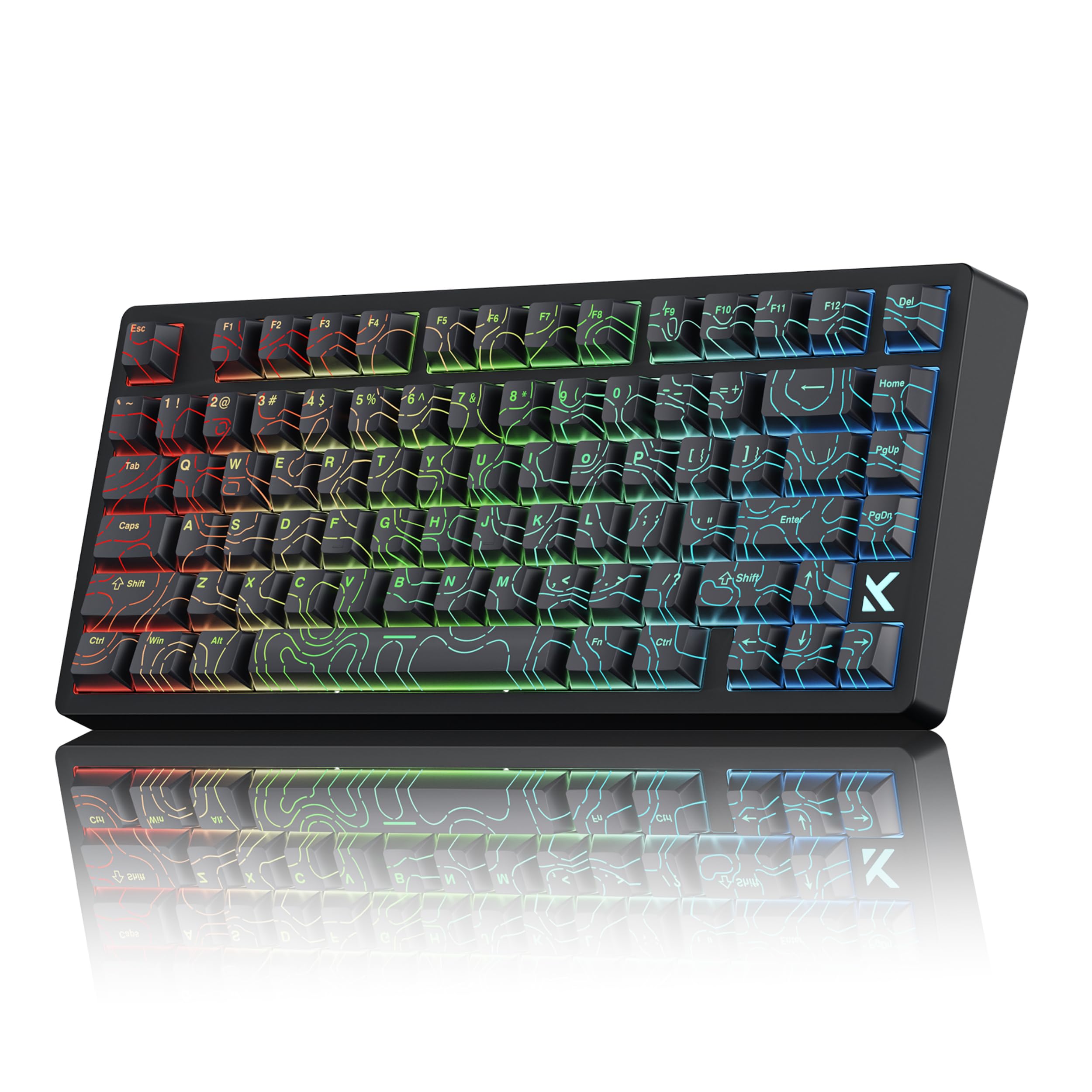 Tastiera magnetica MCHOSE Jet75, tastiera da gioco cablata al 75%, interruttore effetto hall, modalità trigger rapido, frequenza di polling 8K Hz, lanterna 0,1 ms, retroilluminazione RGB