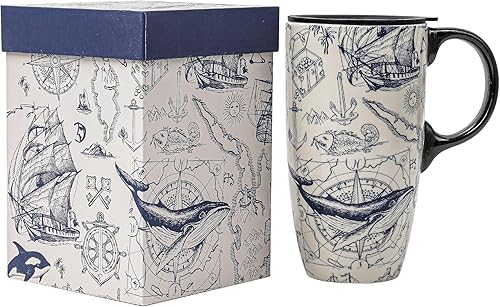 Vista 39 de Topadorn Taza de cerámica del café de la porcelana de la taza del té con la tapa en la caja del presente 17oz girasoles Girasoles,Café