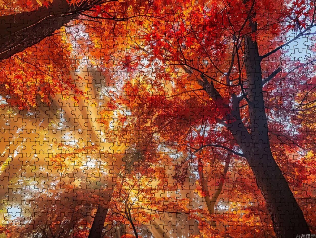 Puzzle dla dorosłych, 5000 elementów, czerwony las, wyzwanie dla rodziny, do zabawy, DIY, puzzle zręcznościowe dla dorosłych, wyzwania dla przyjaciół, R2KH-311