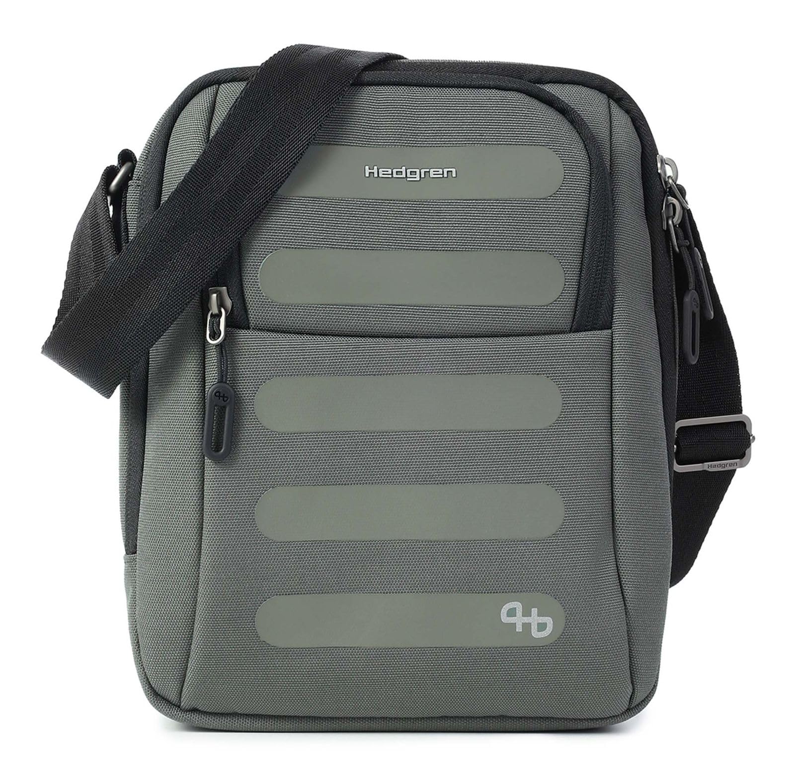 Hedgren Relax M Unisex Crossover Bag with RFID - Medium Crossbody, Padded Device Compartment, Recycled RPET - Black Ink