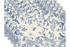 Artoid Mode Chinoiserie Placemats: Embellish Your Table with Floral Elegance