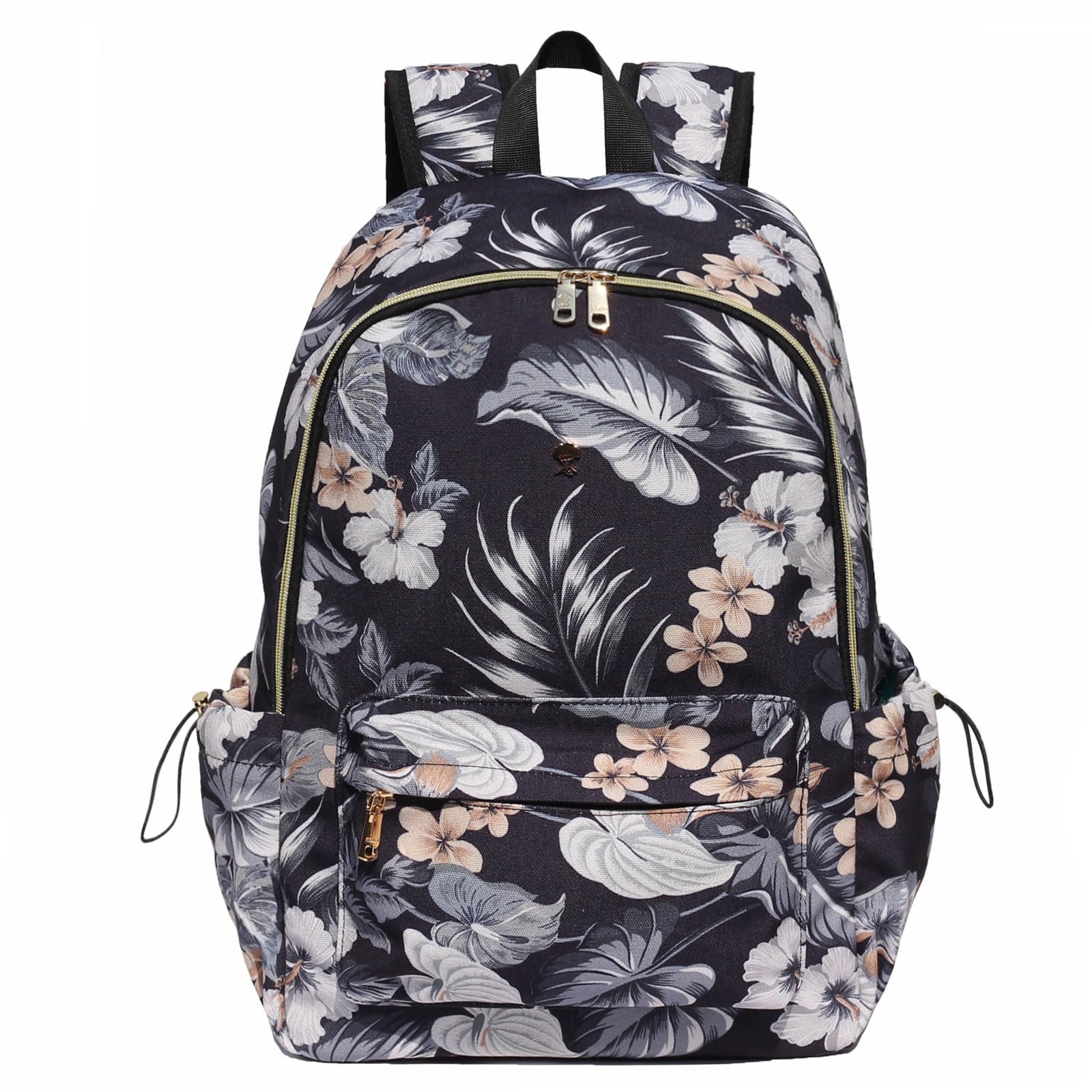 ESVAN Personalized Gifts Backpack Canvas Linen Nylon 17 inch Laptop Bag for Women Casual College