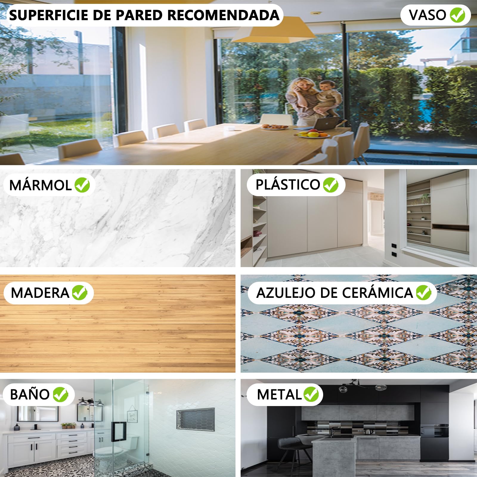 4 Piezas Colgador Escobas y Fregonas, Soporte Escobas Pared, Colgador Escoba, no Requiere Perforación, Apto para Cocina, Baño, Jardín, Garaje
