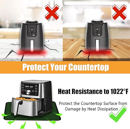 Miniatura 4 de Alfombrilla resistente al calor para freidora de aire, freidora profunda, horno, almohadillas térmicas de 15x18 pulgadas para protector de calor de