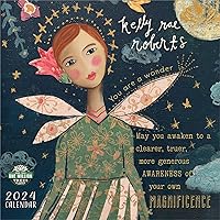 Vista 1 de Kelly Rae Roberts 2024 Wall Calendar You Are A Wonder 12" x 24" Open Amber Lotus Publishing