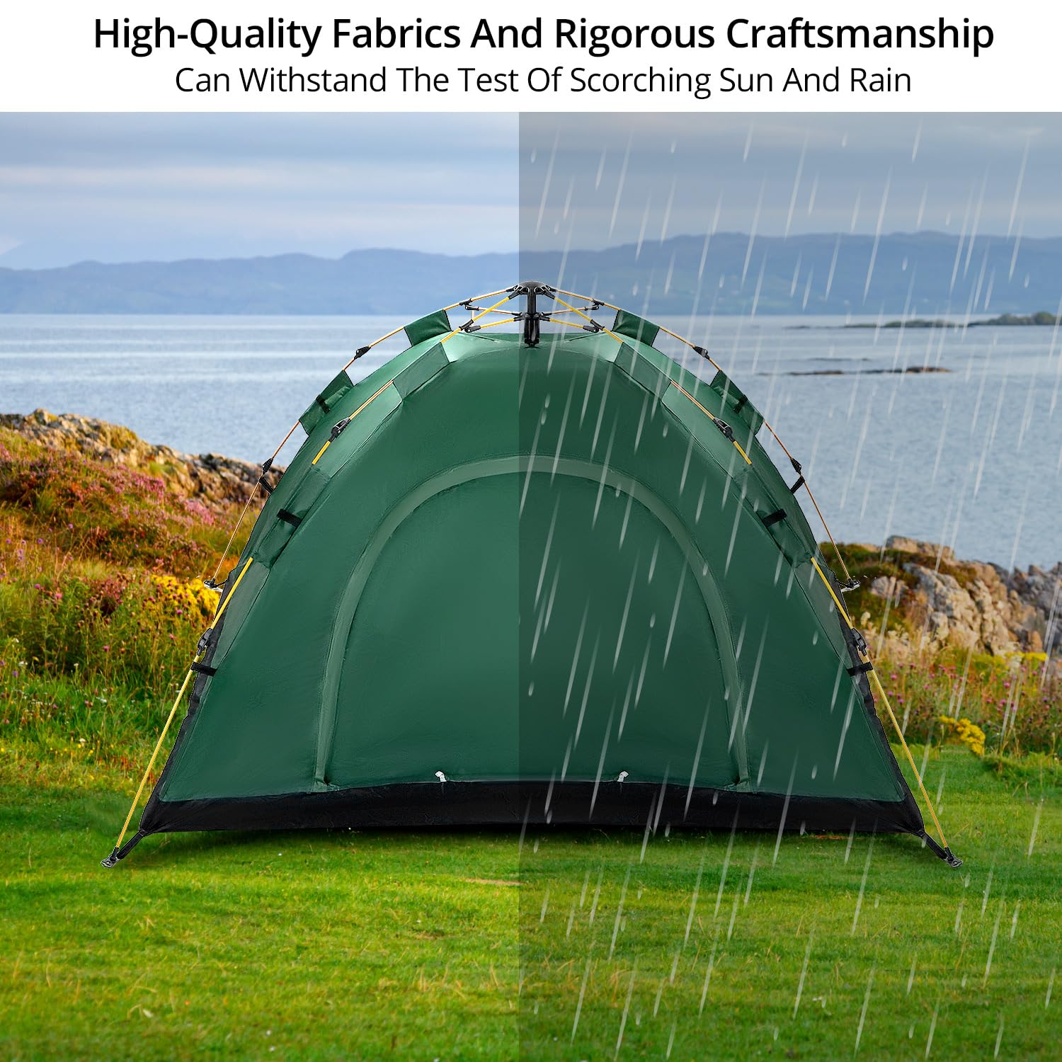 Image secondaire de Tente Automatique QWORK pour 1 à 2 Personnes - Installation Rapide et Imperméable