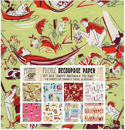 Miniatura 3 de Decoupage - Paquete de papel (24 hojas de 6 x 6 pulgadas) para recién nacido, FLONZ, papel de estilo vintage para decoupage y manualidades