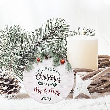 First christmas married ornament 2020 Clearance