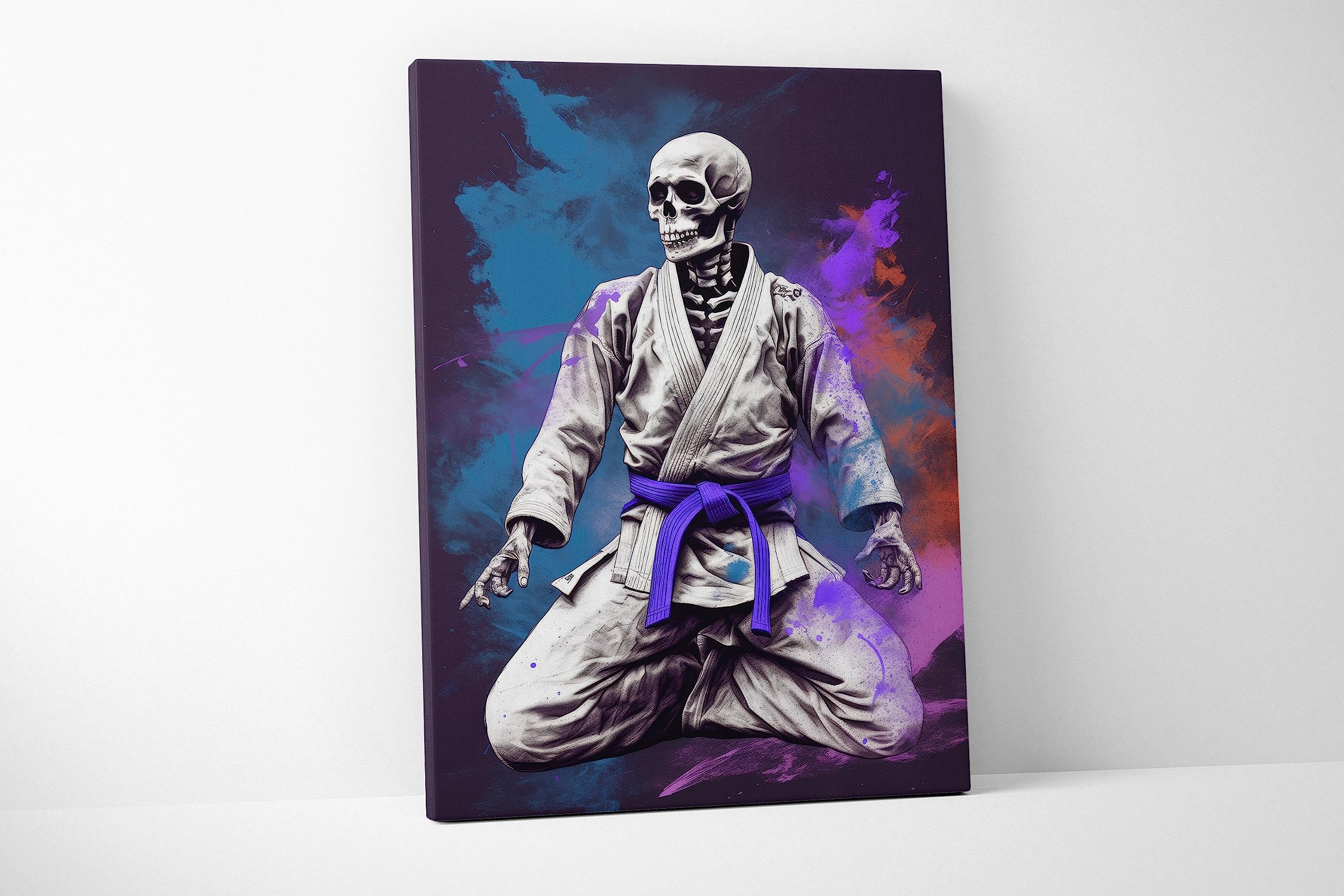 Amazon.com: Damdekoli Jiu Jitsu Skeleton Fighter Canvas - BJJ Wall