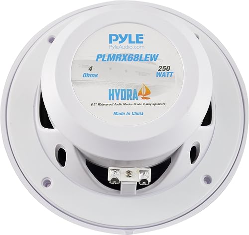 Miniatura 5 de Pyle Altavoces marinos impermeables duales de 6.5 pulgadas - 250 W al aire libre para cochebarco altavoces estéreo estéreo impermeablea prueba de