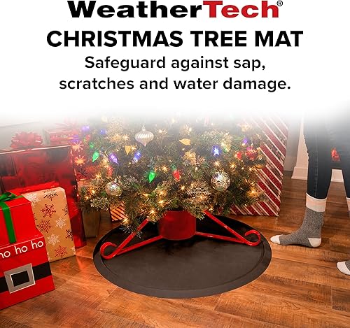 Miniatura 2 de WeatherTech Tapete para árbol de Navidad - Tapete resistente para árbol de Navidad protector de suelo (Cacao)