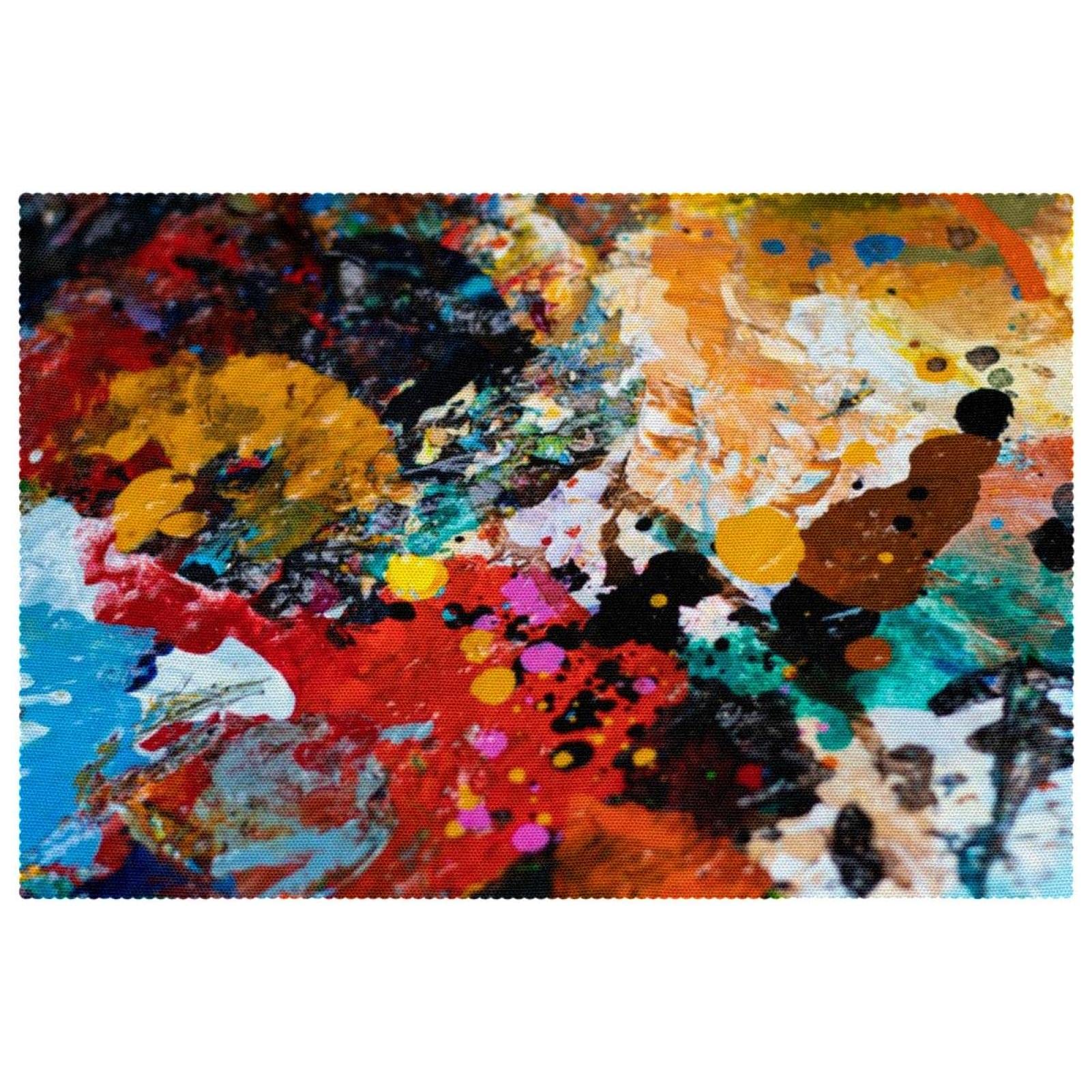 Sets de table peinture à l'huile lavables pour embellir vos repas de famille