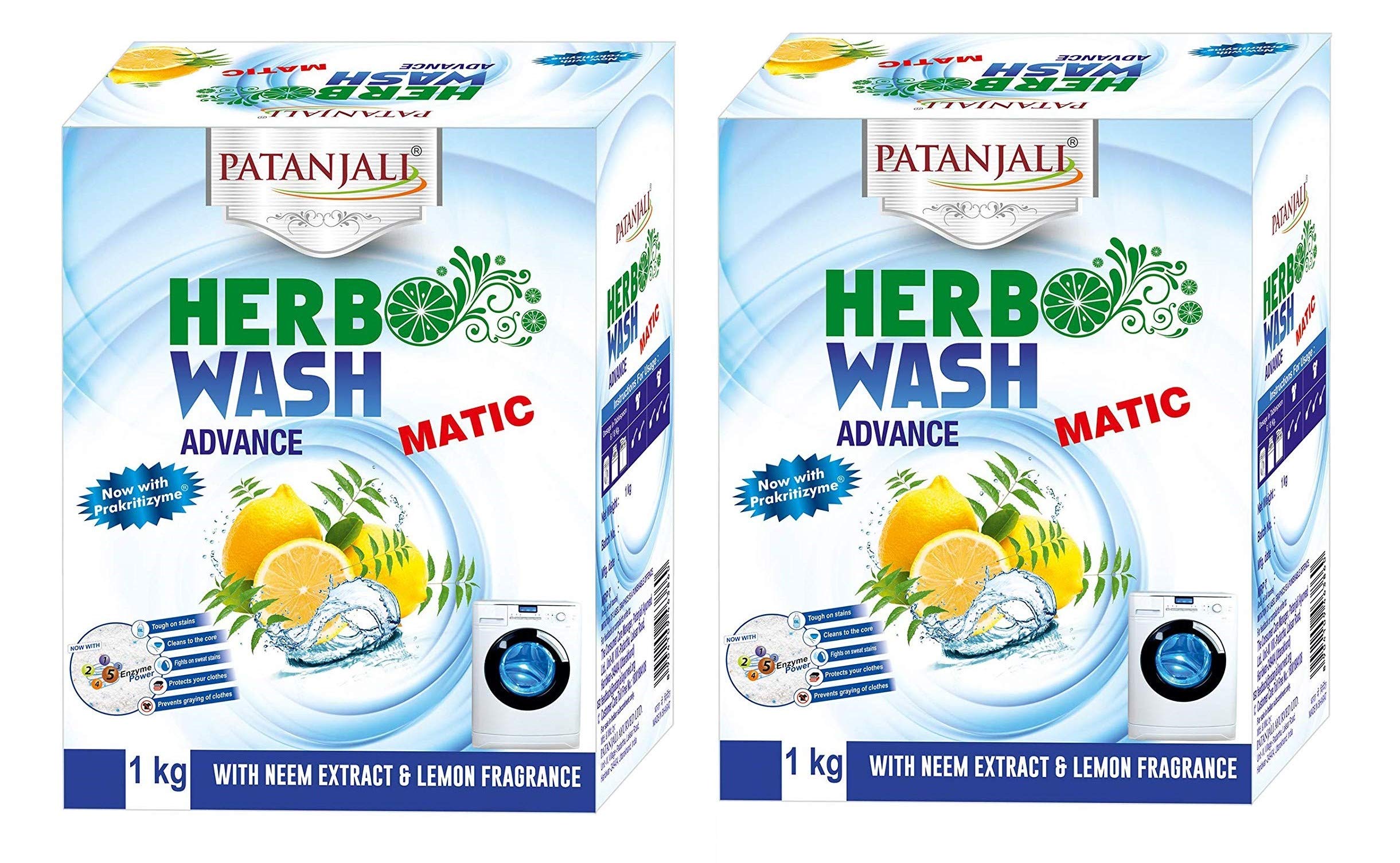 Patanjali Ayurved Limited Herbo Wash Advance Detergent Powder - 1 kg (Pack of 2) (B07WCXLKBH) Amazon Price History, Amazon Price Tracker