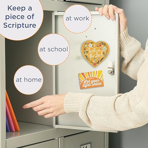 Miniatura 6 de Christian Art Gifts Imán inspirador de las Escrituras para el refrigerador para mujeres y niñas con versículo bíblico Trust in The Lord - Imán de