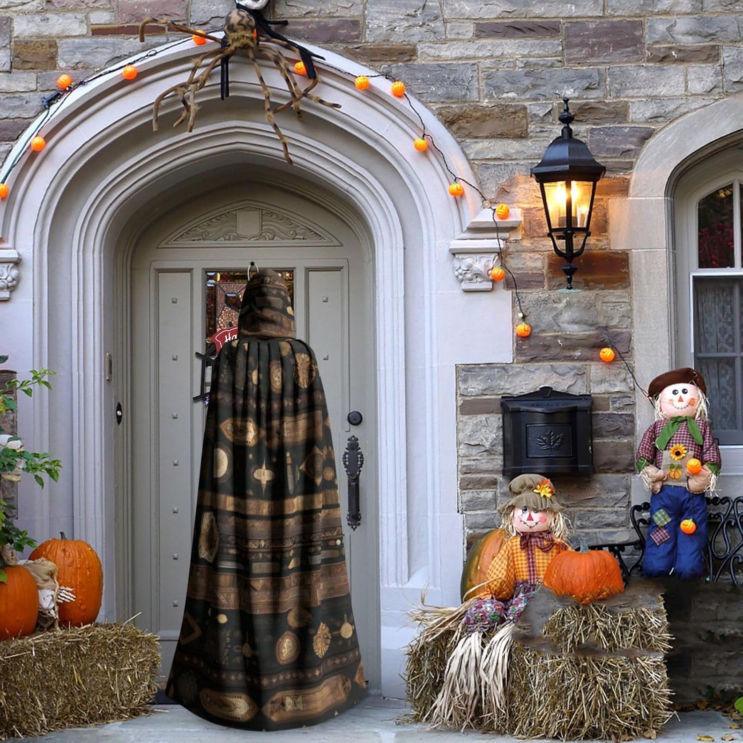 Bohemian Style Men Women Halloween Role Play Party Decoration Hooded Poncho