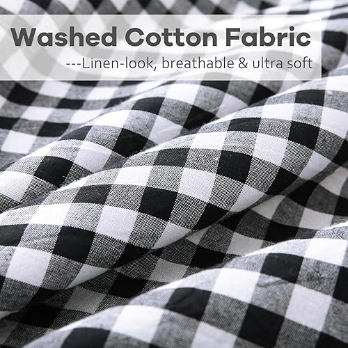 Miniatura 5 de Paquete de 2 fundas de almohada europeas con volantes verdes del Día de San Patricio de 26 x 26 pulgadas, 100% algodón lavado, rayas amarillas (26 x