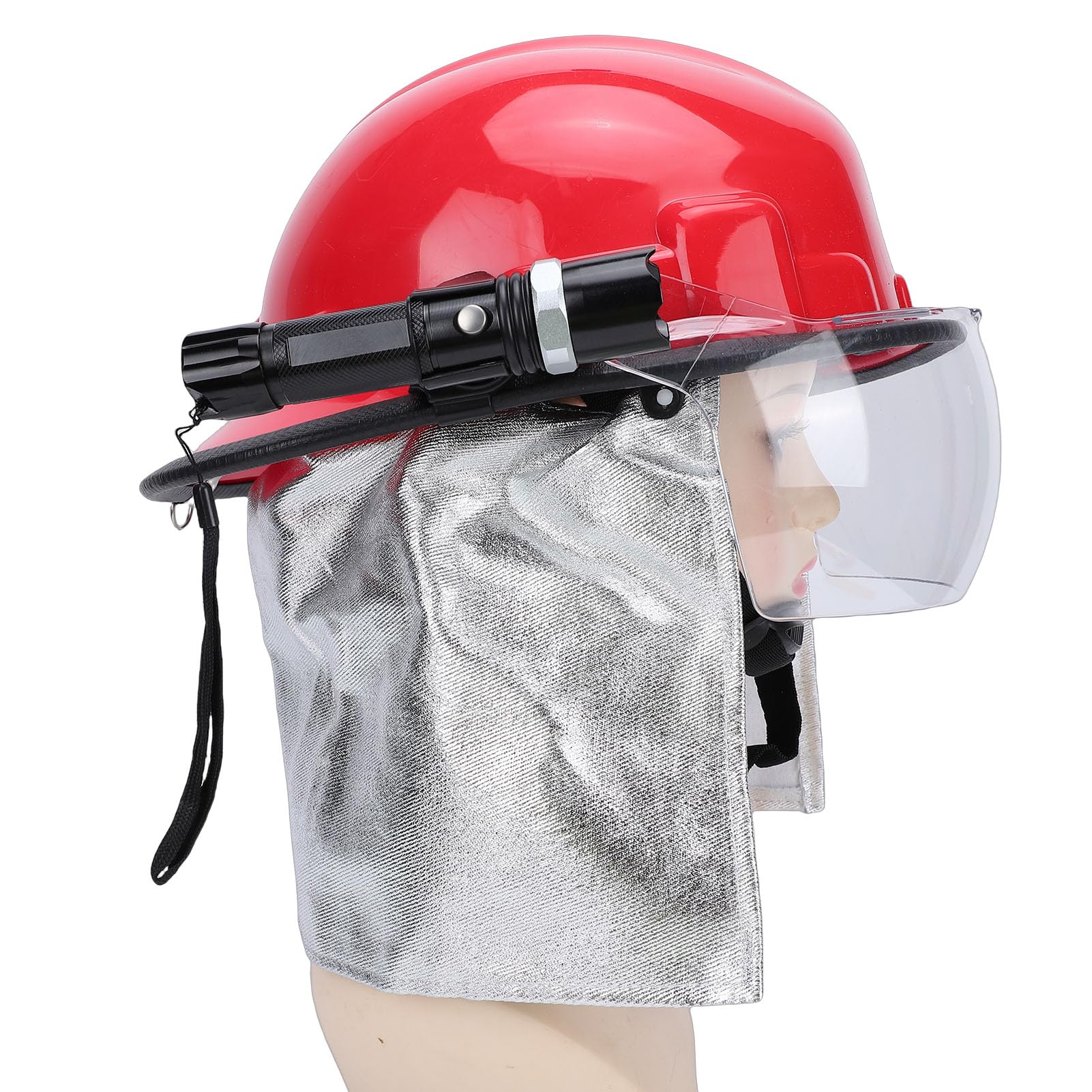 Decumeby Casco di Salvataggio di Emergenza Protezione per la Testa Resistente Agli Urti e Al Calore per Vigile del Fuoco in Rosso