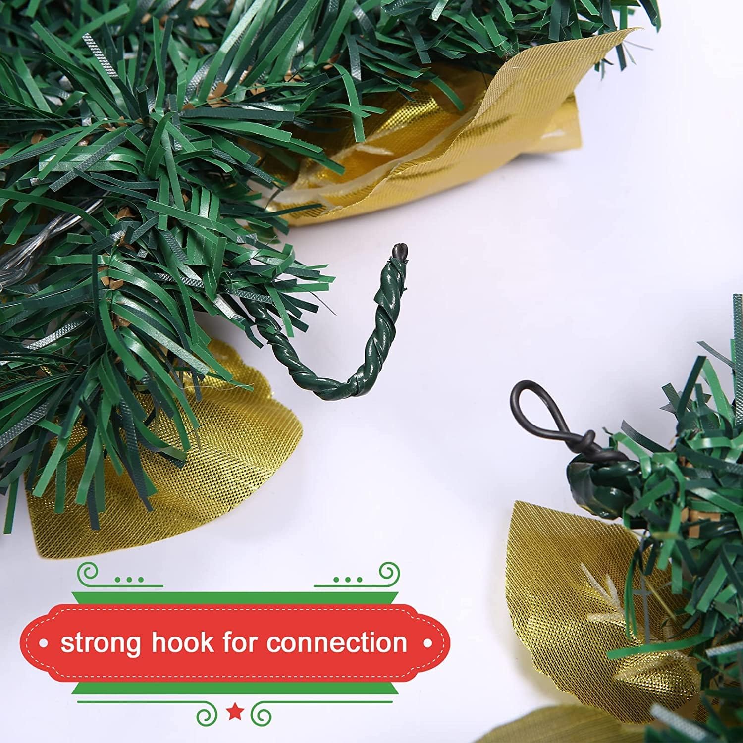 Ghirlanda Natalizia 2,75m Con Luci LED - Decorazione Per Casa, Camino E Scale