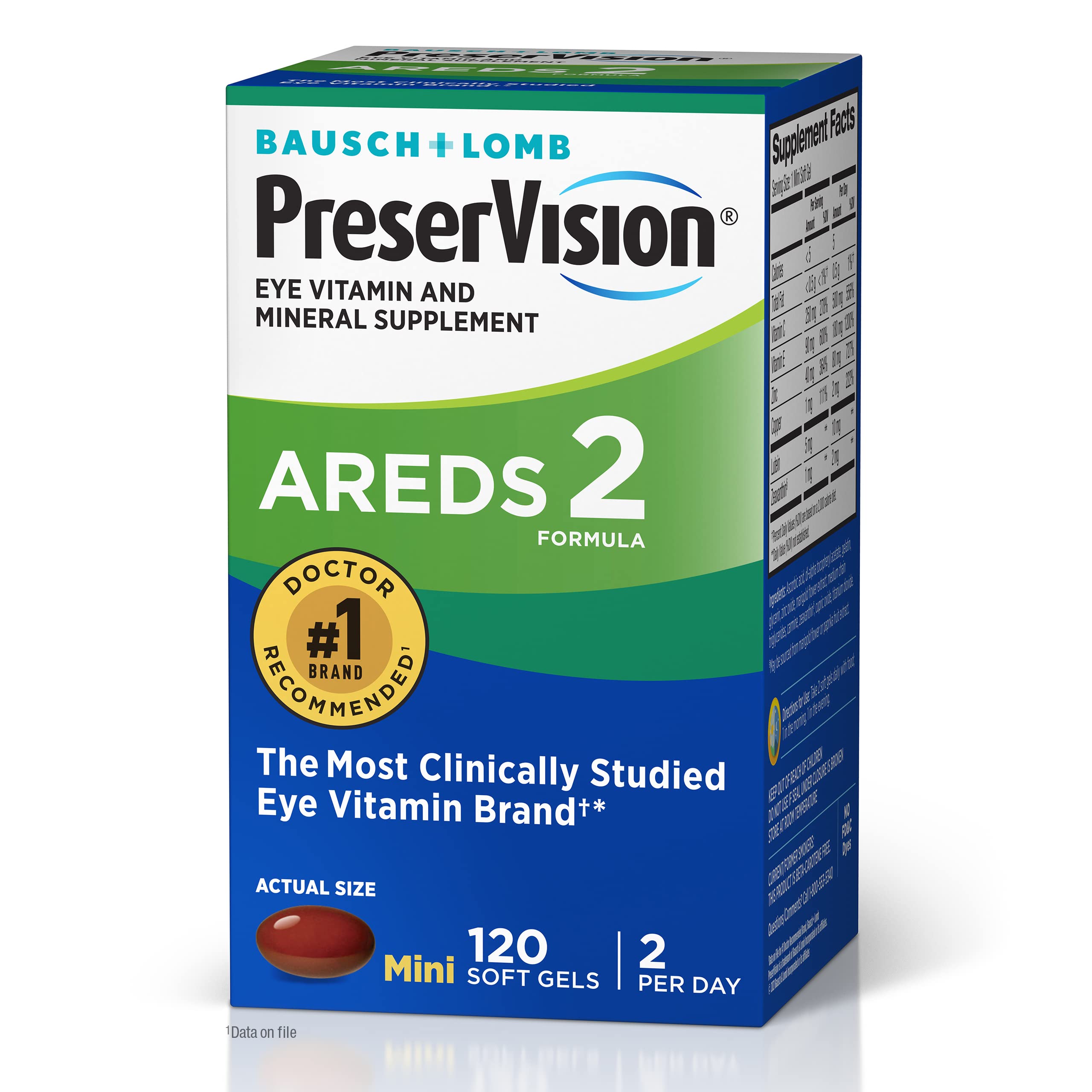 PreserVision AREDS 2 Eye Vitamin & Mineral Supplement, Contains Lutein